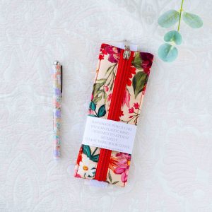 Elastic pencil case - Vintage flowers