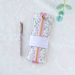 Elastic pencil case - flowers-2