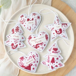 Scandi-Style Family Ornaments - Pack of 6